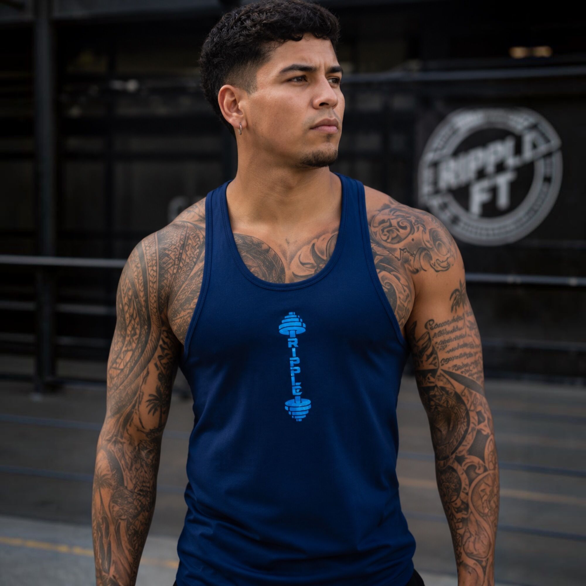 Camisilla Gym Hombre Azul Oscuro Original Ripple