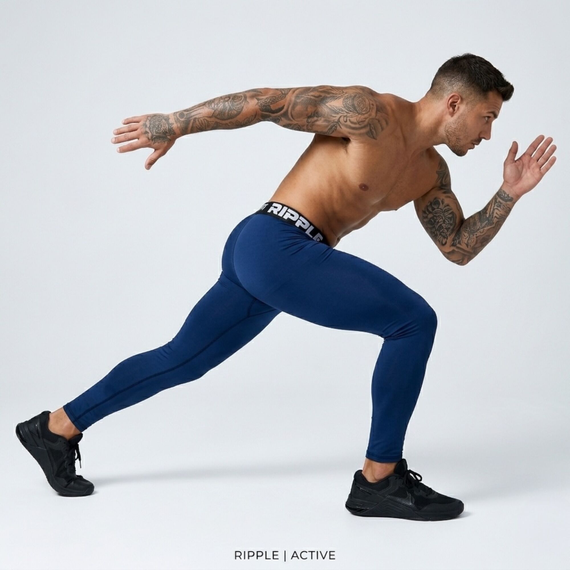 Licra Larga Hombre Spandex Azul Original Ripple - Imagen 4