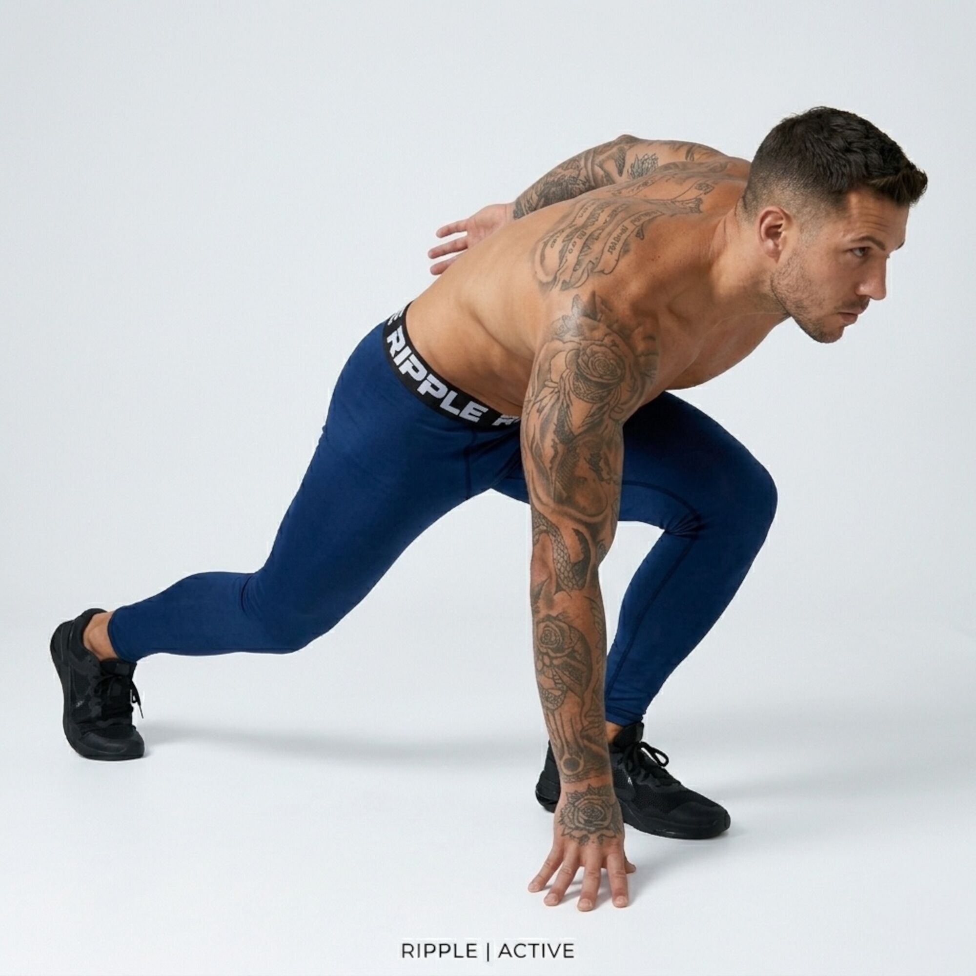 Licra Larga Hombre Spandex Azul Original Ripple - Imagen 5