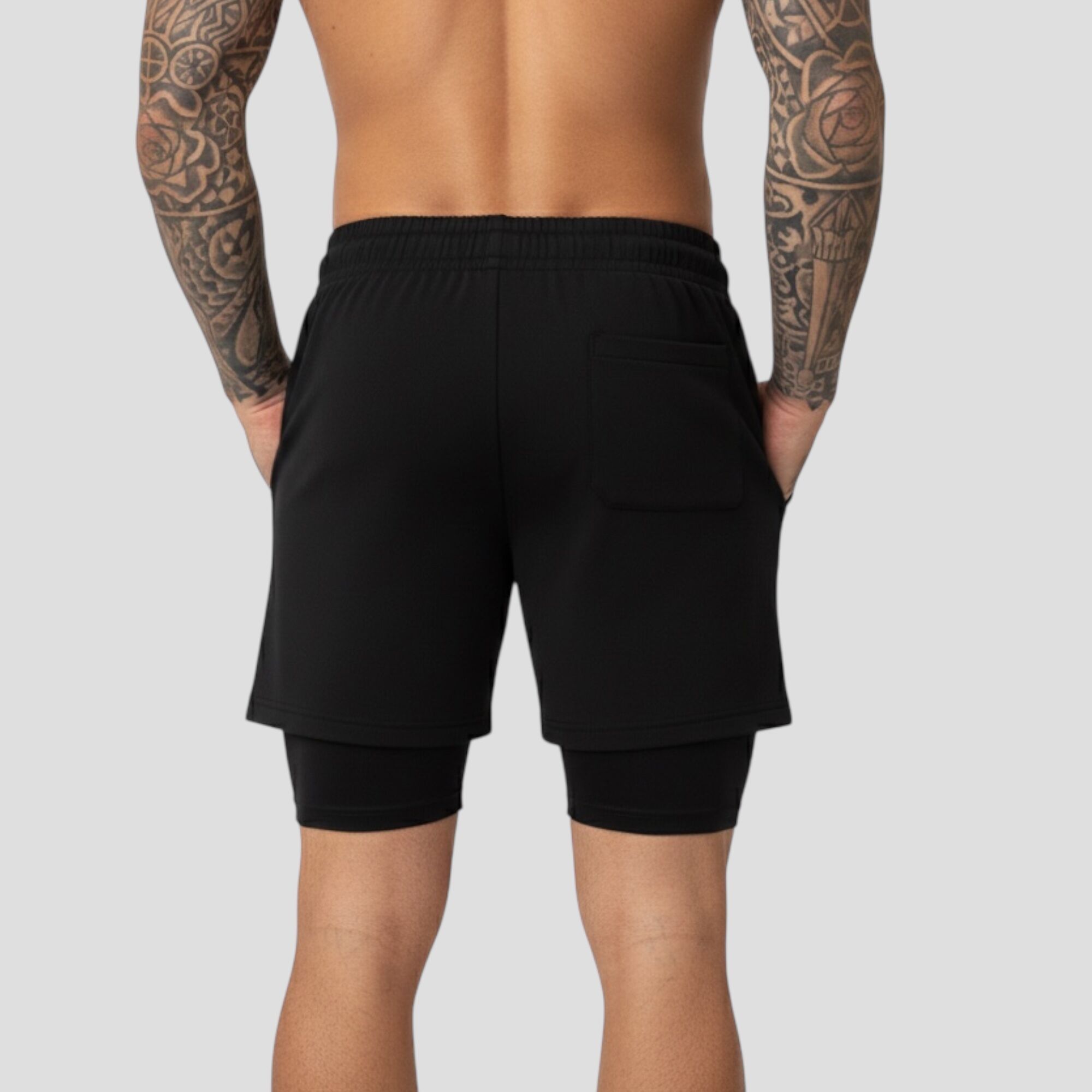 Pantaloneta Licra Corta Clásica Negro Blanco Original Ripple - Imagen 3