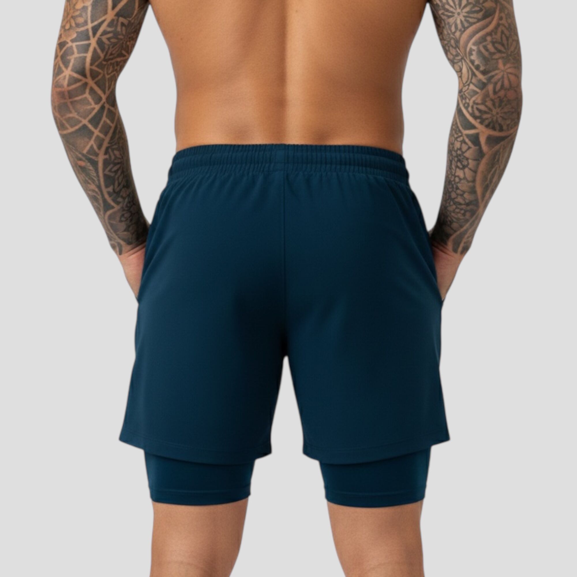 Pantaloneta Licra Corta Clásica Azul Turquesa Original Ripple - Imagen 3