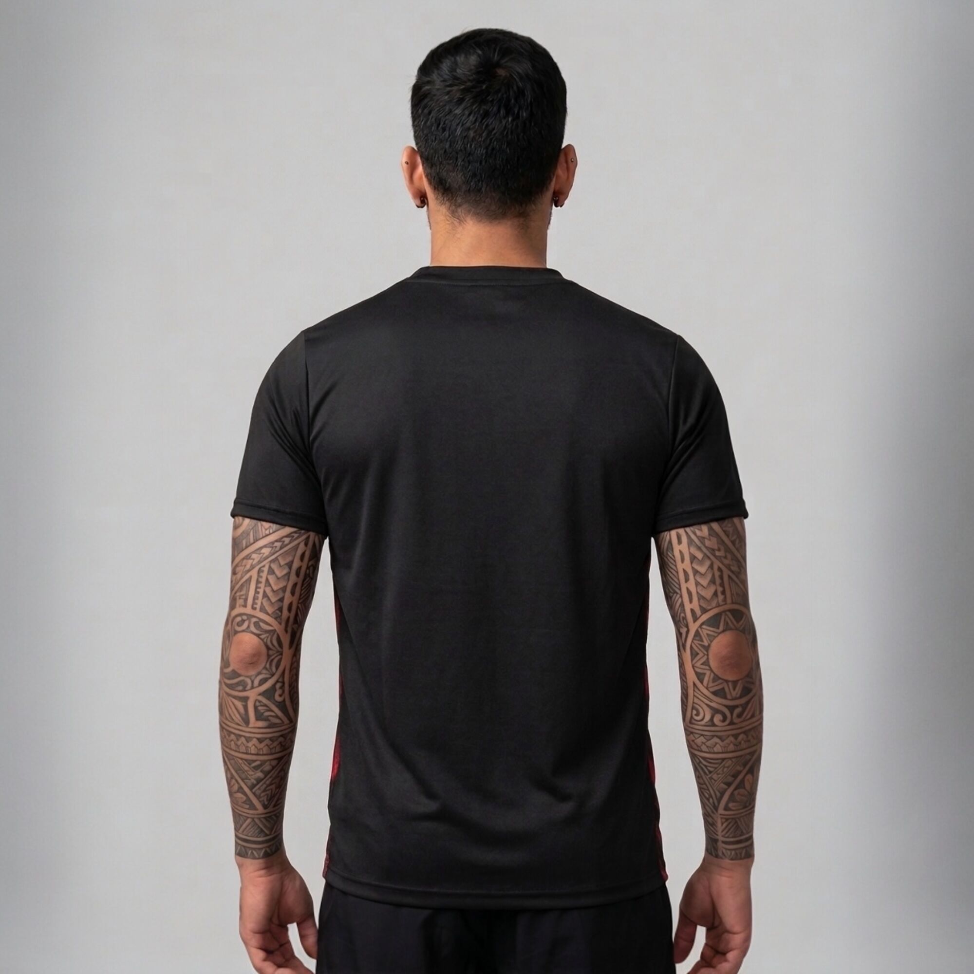 Camiseta Deportiva Sublimada Negro Rojo Original Ripple - Imagen 6