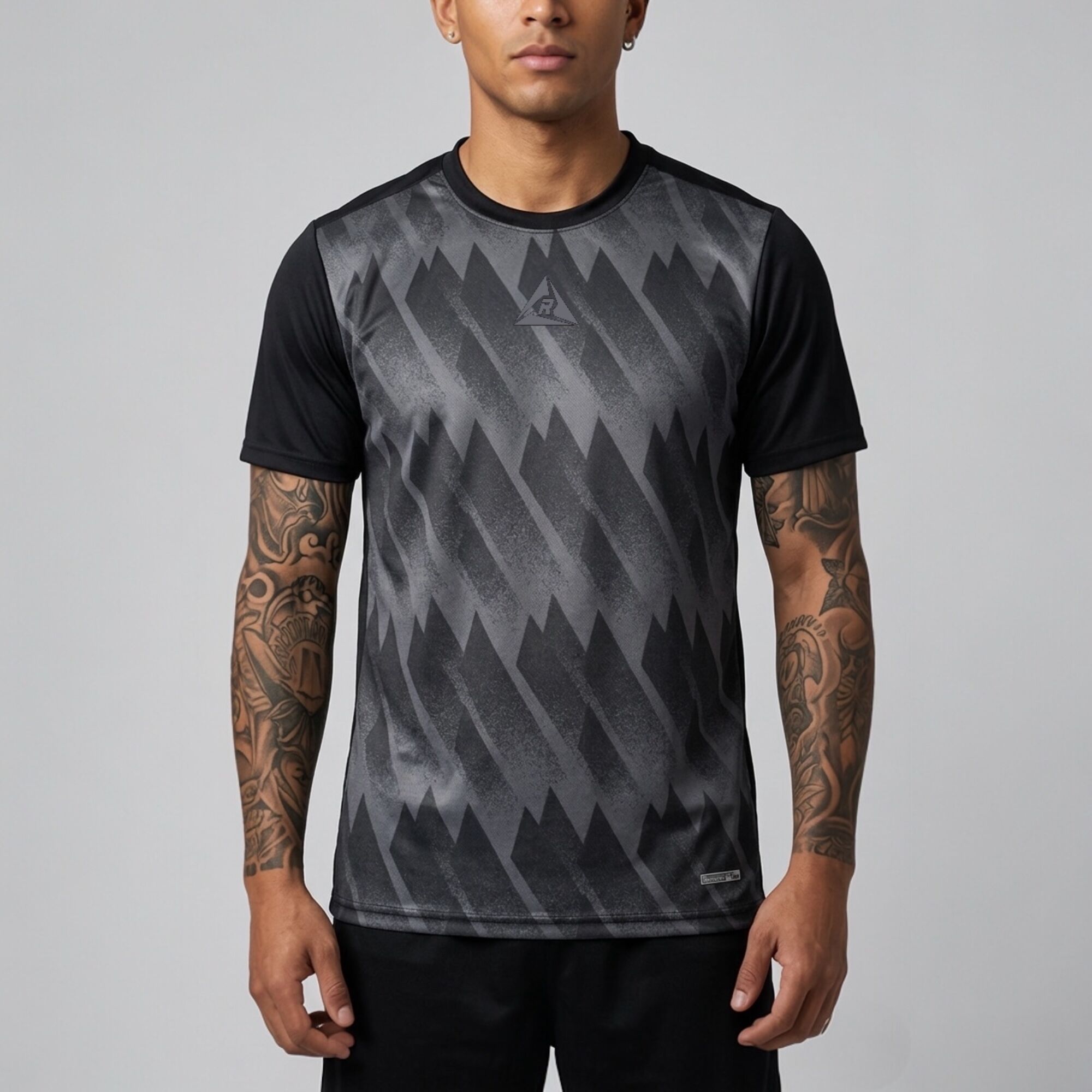 Camiseta Deportiva Sublimada Negro Gris Original Ripple - Imagen 5