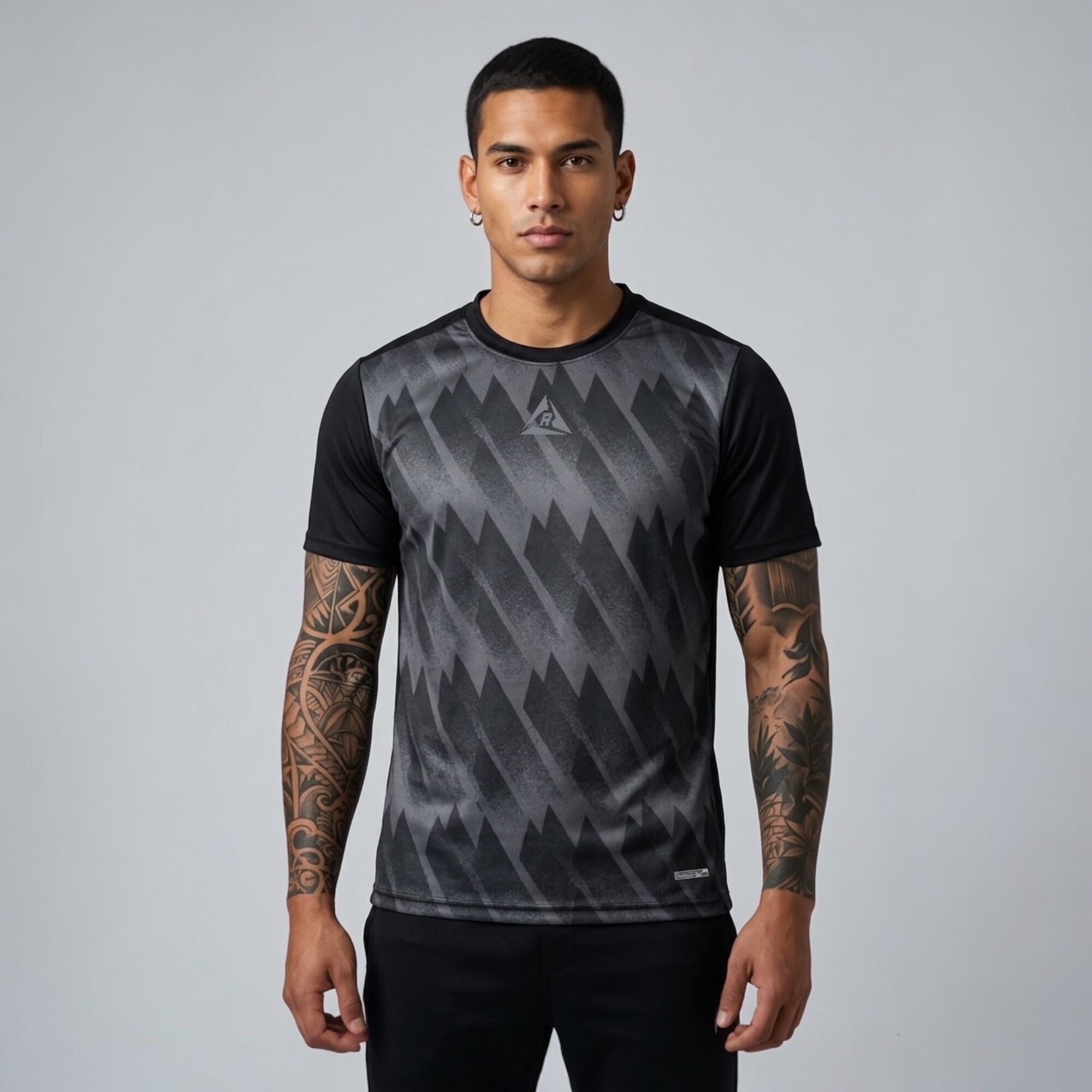 Camiseta Deportiva Sublimada Negro Gris Original Ripple - Imagen 3
