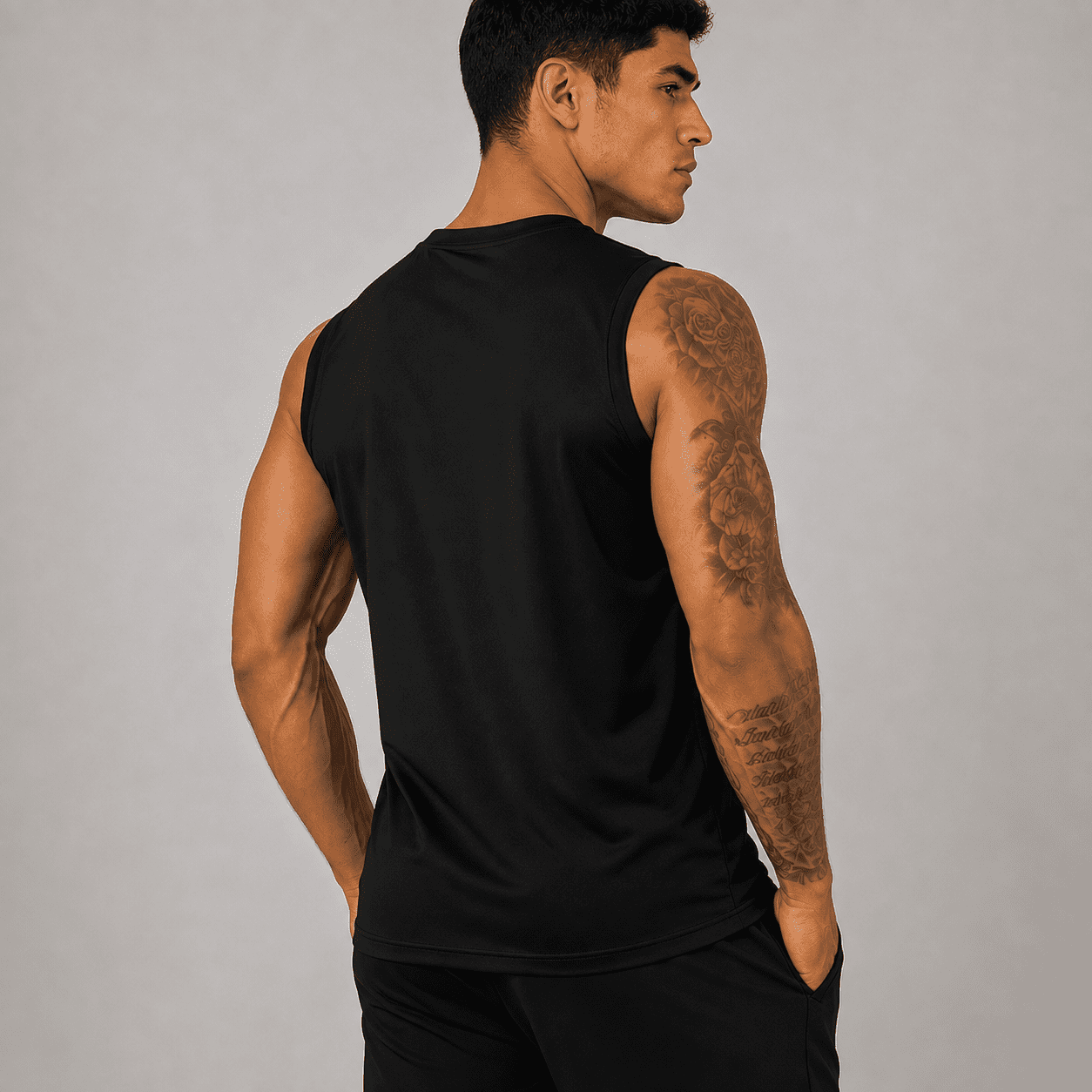 Camiseta Manga Sisa Negro Rojo Original Ripple - Imagen 4