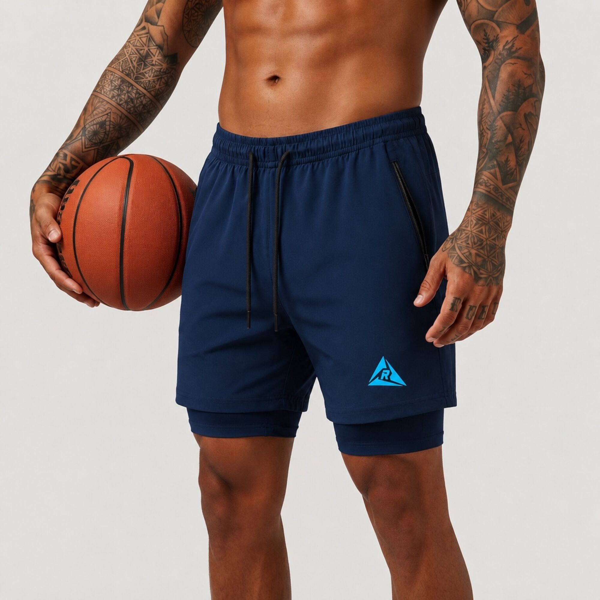 Pantaloneta Licra Corta Clásica Azul Turquesa Original Ripple - Imagen 6
