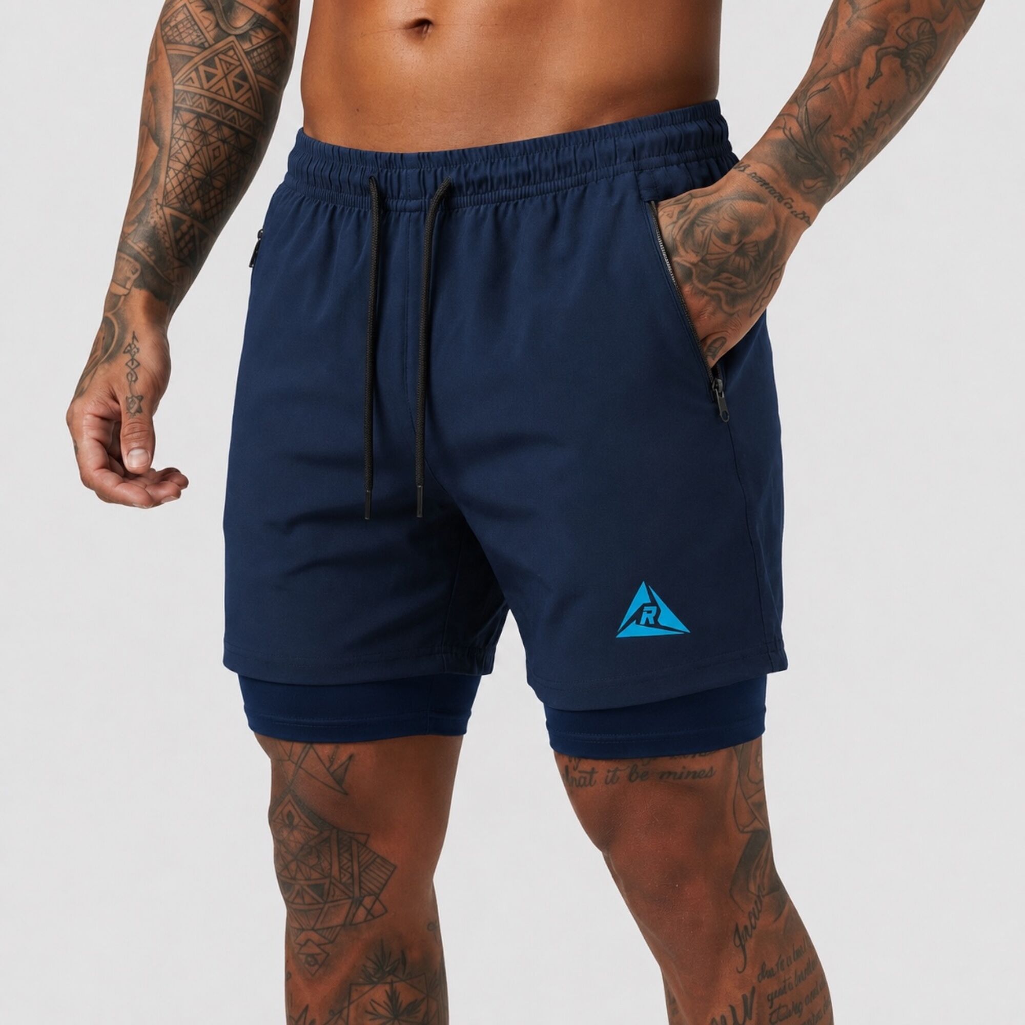 Pantaloneta Licra Corta Clásica Azul Turquesa Original Ripple - Imagen 4