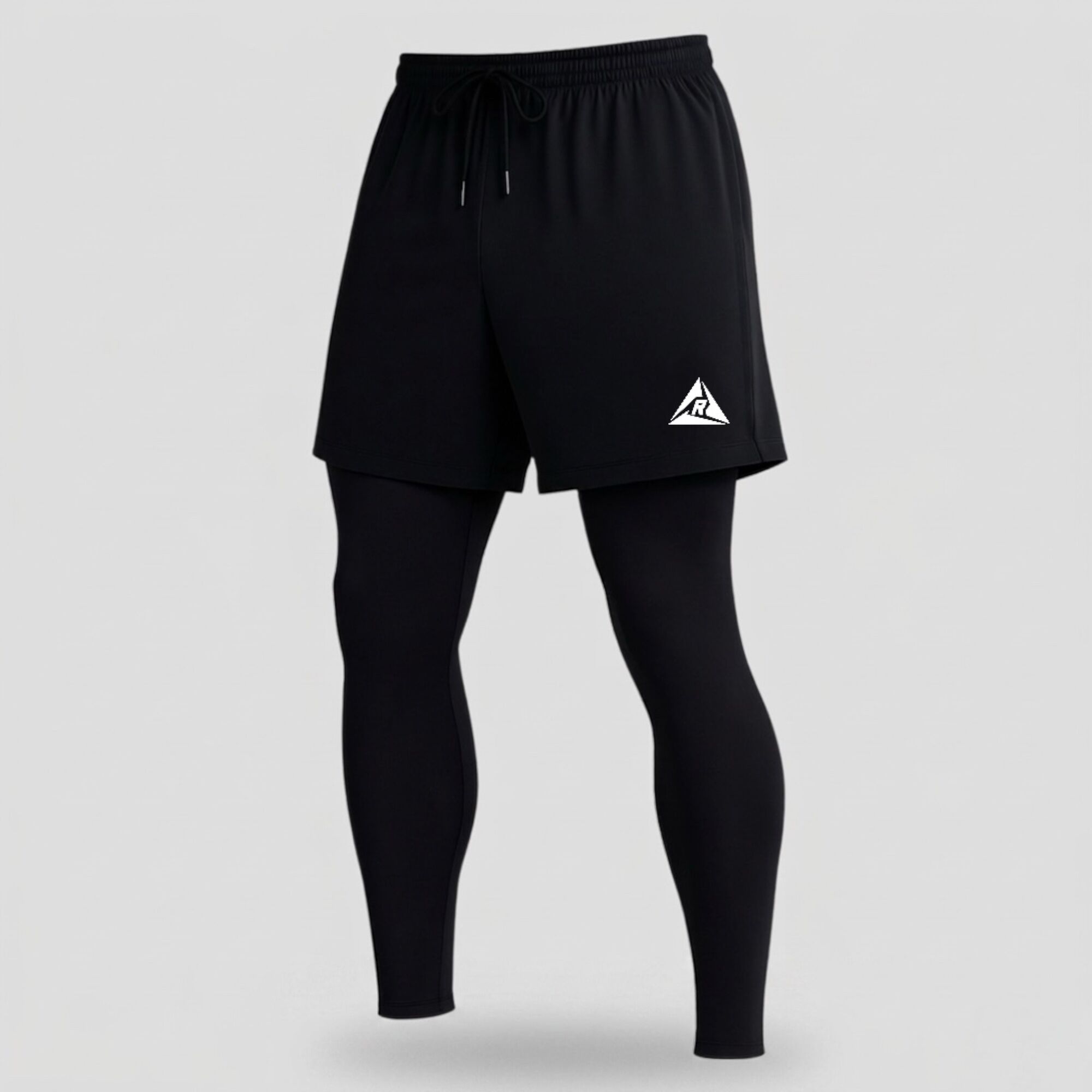 Pantaloneta Licra Larga Negro Blanco Original RIPPLE - Imagen 3