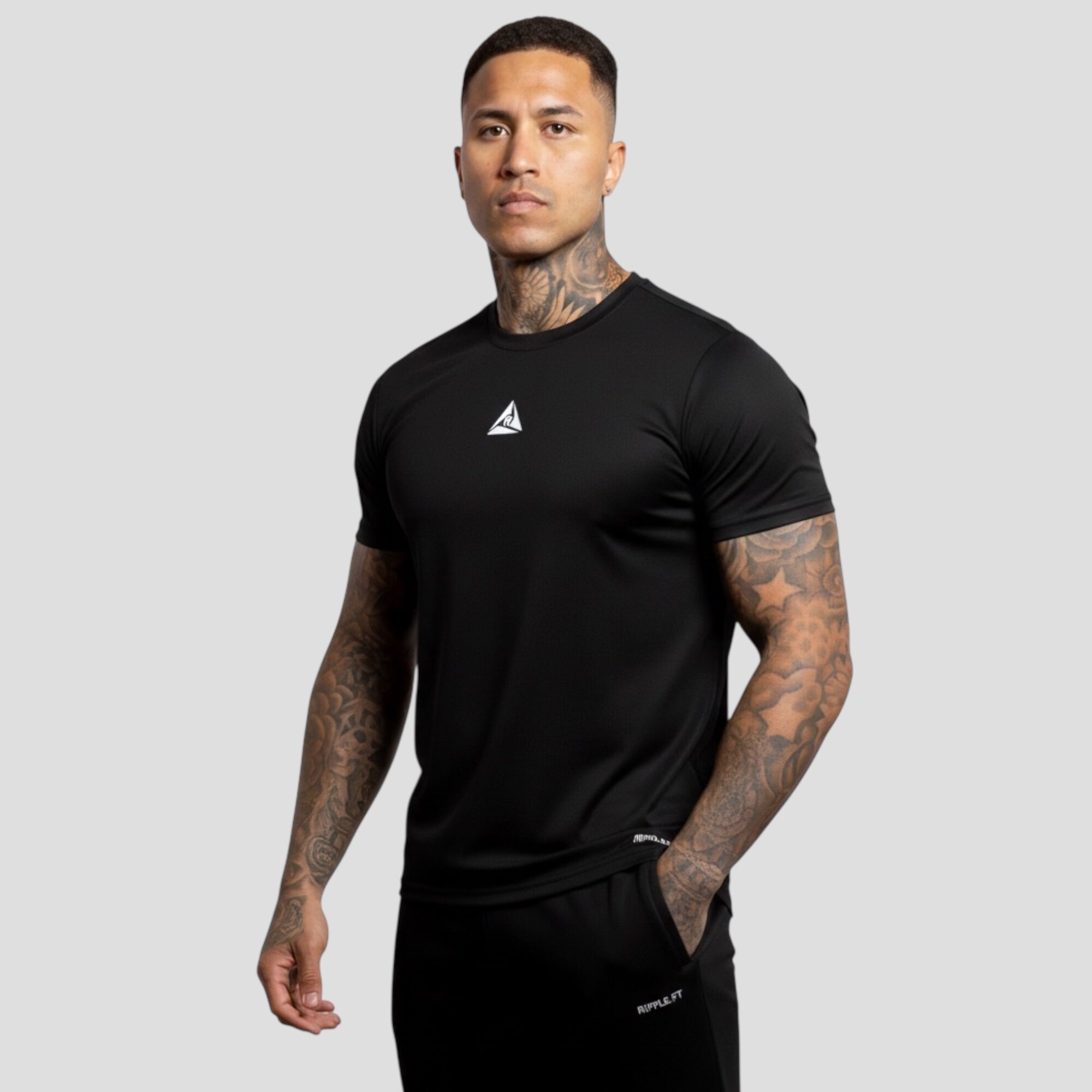 Camiseta Deportiva Negro Blanco Original Ripple