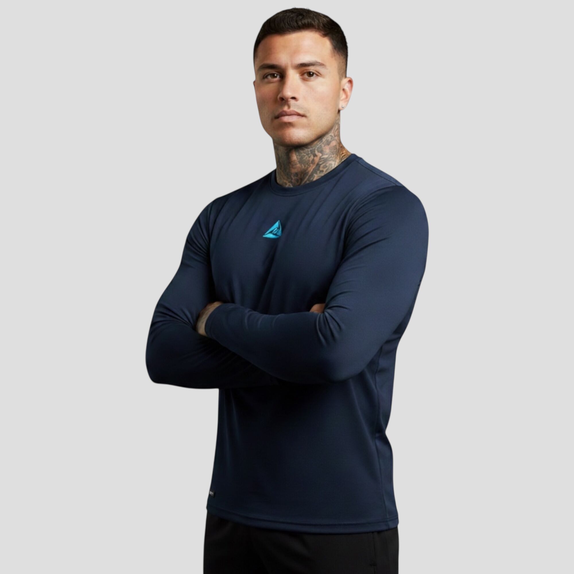 Camiseta Manga Larga Azul Oscuro Original Ripple